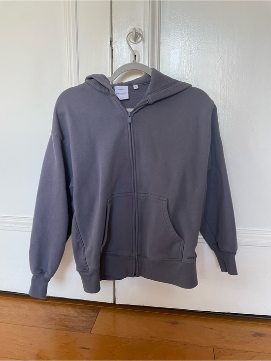 Aritzia Tops - Aritzia Sweatfleece Full-Zip Hoodie in Faded Navy